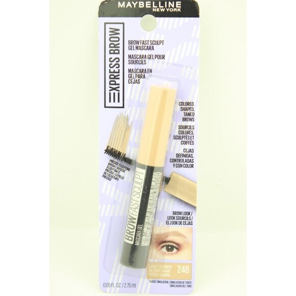 Maybelline Brow Fast Sculpt Gel Mascara 248 Light Blonde 0.09 fl oz New in Box - Picture 8 of 11